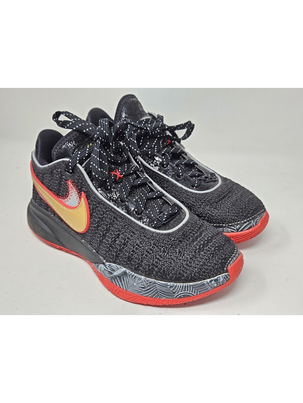 Nike 5.5Y LeBron XX 20 Black University Red DQ8651-001 Shoes Black Red 3M James